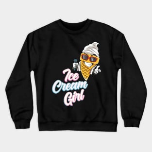 Ice Cream Cool Summer Vacation Sun Glasses Crewneck Sweatshirt